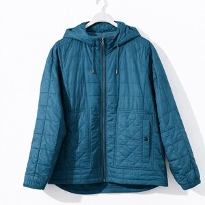Blue Quilted Ski Jacket